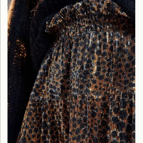 NWT Anthropologie Othilia Louisa Sequined Skirt Medium Petite B-1198 - Picture 4 of 6
